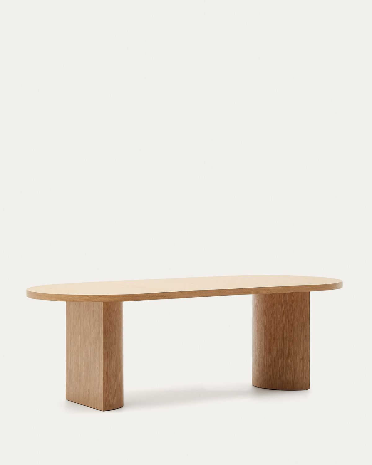 Mesa Nealy de chapa de roble con acabado natural 240 x 100 cm
