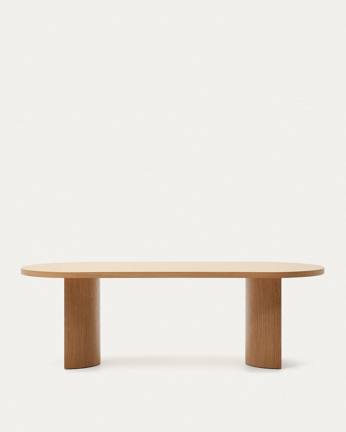 Mesa Nealy de chapa de roble con acabado natural 240 x 100 cm