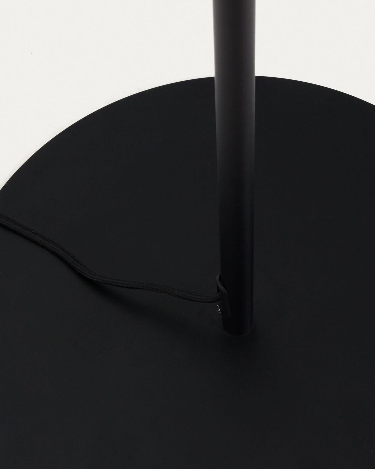 Lámpara de pie Brisia de metal con acabado negro y 1 bola de cristal glaseado Ø30 cm
