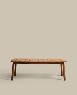 Mesa extensible de exterior Turqueta de madera maciza de teca  220 (294) x 100 cm FSC 100%