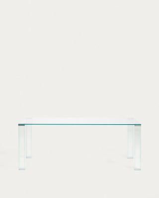 Mesa Adularia de vidrio templado transparente 200 x 100 cm Mesa Adularia de vidrio templado transparente 200 x 100 cm