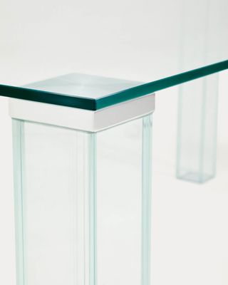 Mesa Adularia de vidrio templado transparente 200 x 100 cm