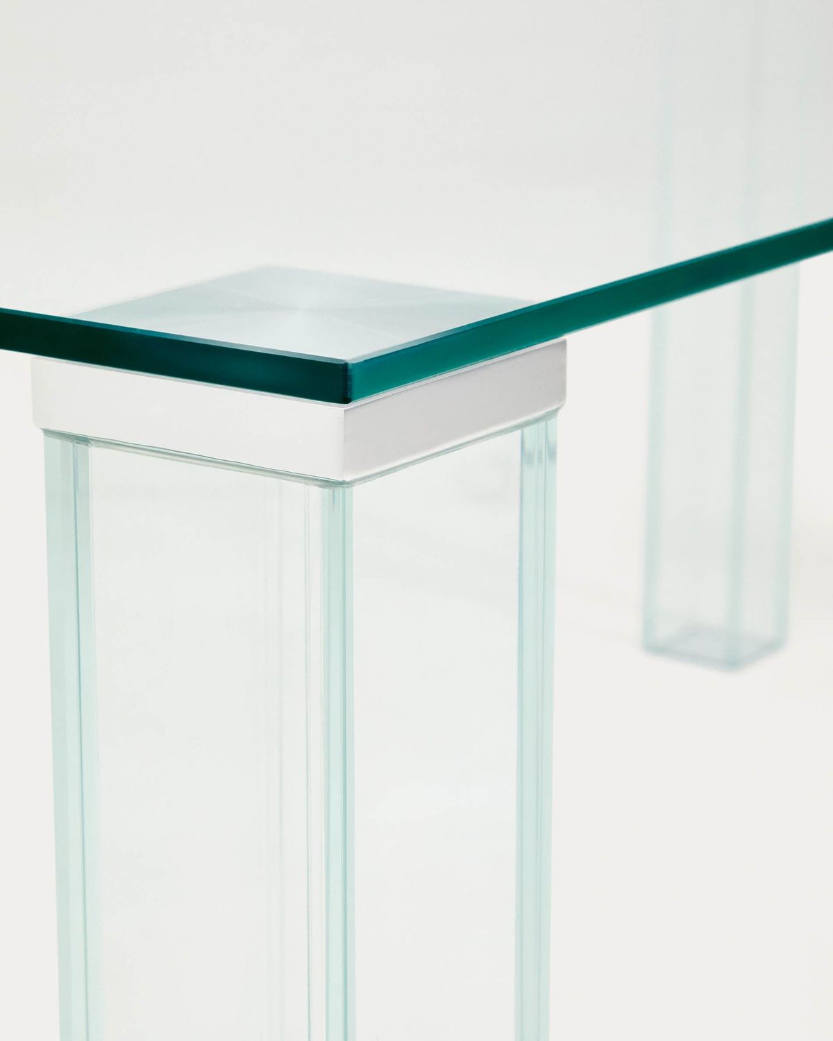 Mesa Adularia de vidrio templado transparente 200 x 100 cm
