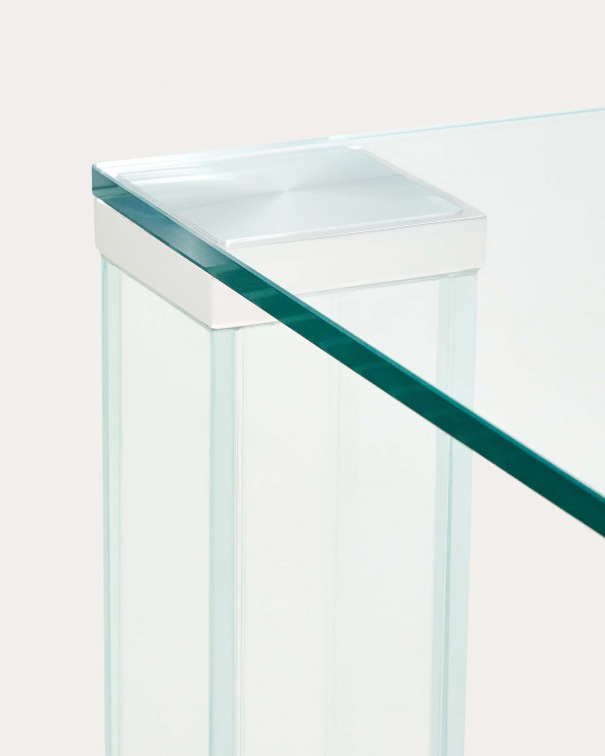 Mesa Adularia de vidrio templado transparente 200 x 100 cm
