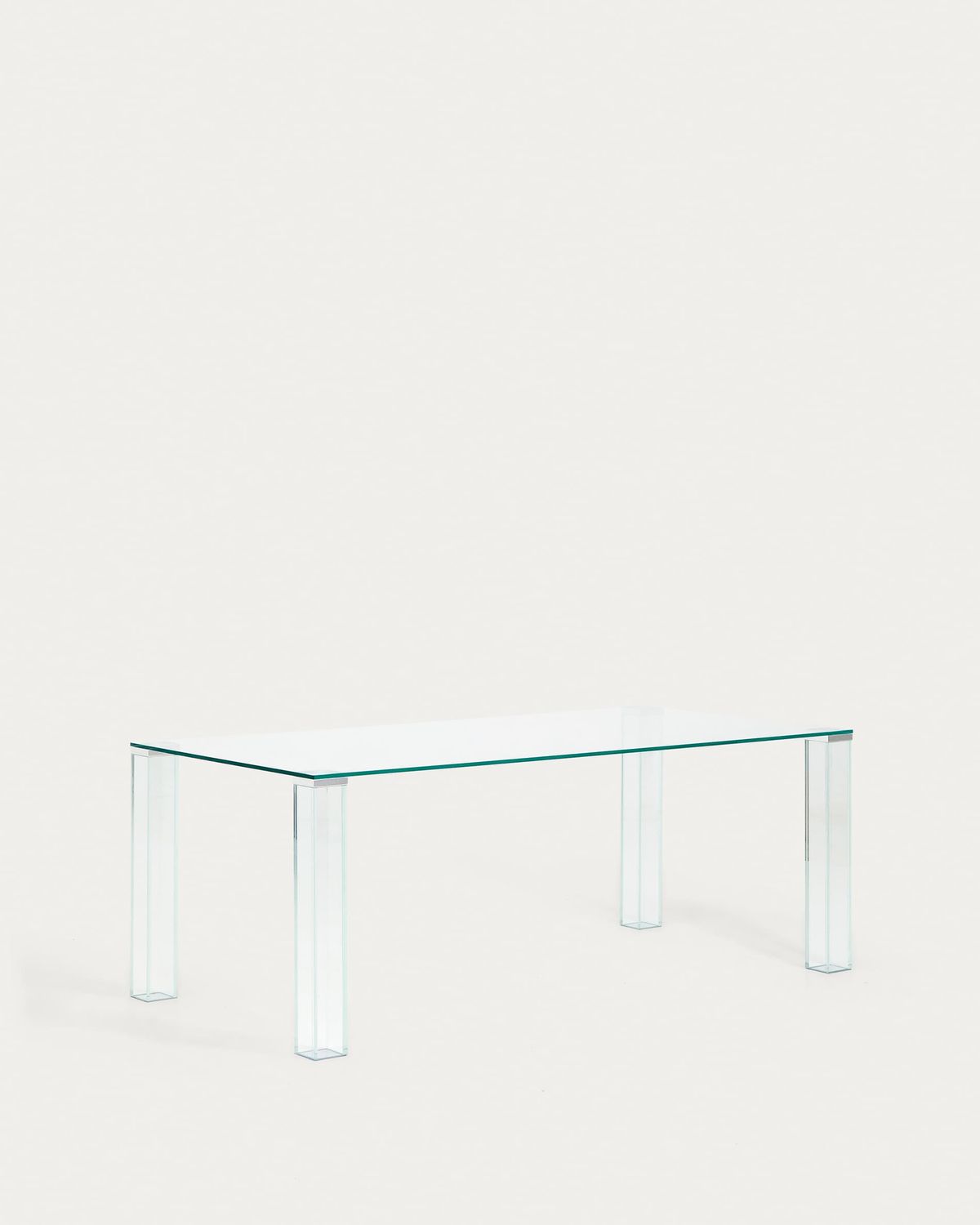 Mesa Adularia de vidrio templado transparente 200 x 100 cm
