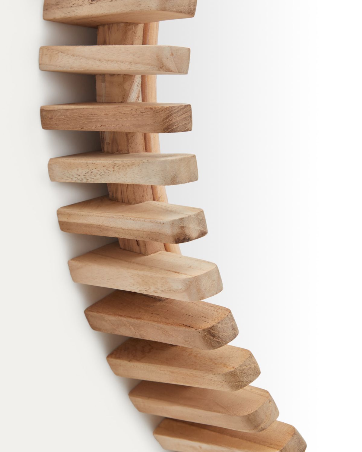 Espejo Polke de madera de teca Ø 60 cm