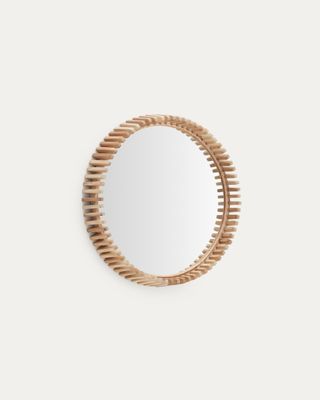 Espejo Polke de madera de teca Ø 60 cm Espejo Polke de madera de teca Ø 60 cm