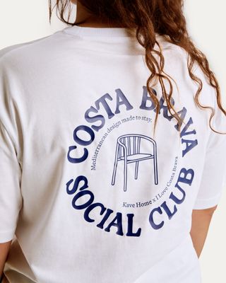 Camiseta unisex I Love Costa Brava x Kave Home 100% de algodón color blanco talla XL