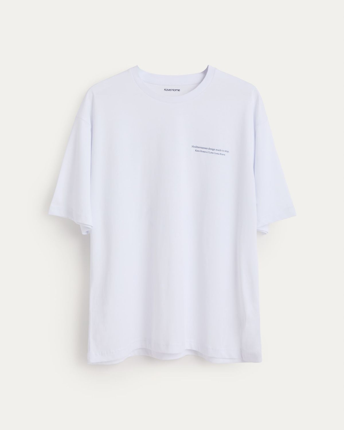 Camiseta unisex I Love Costa Brava x Kave Home 100% de algodón color blanco talla XL