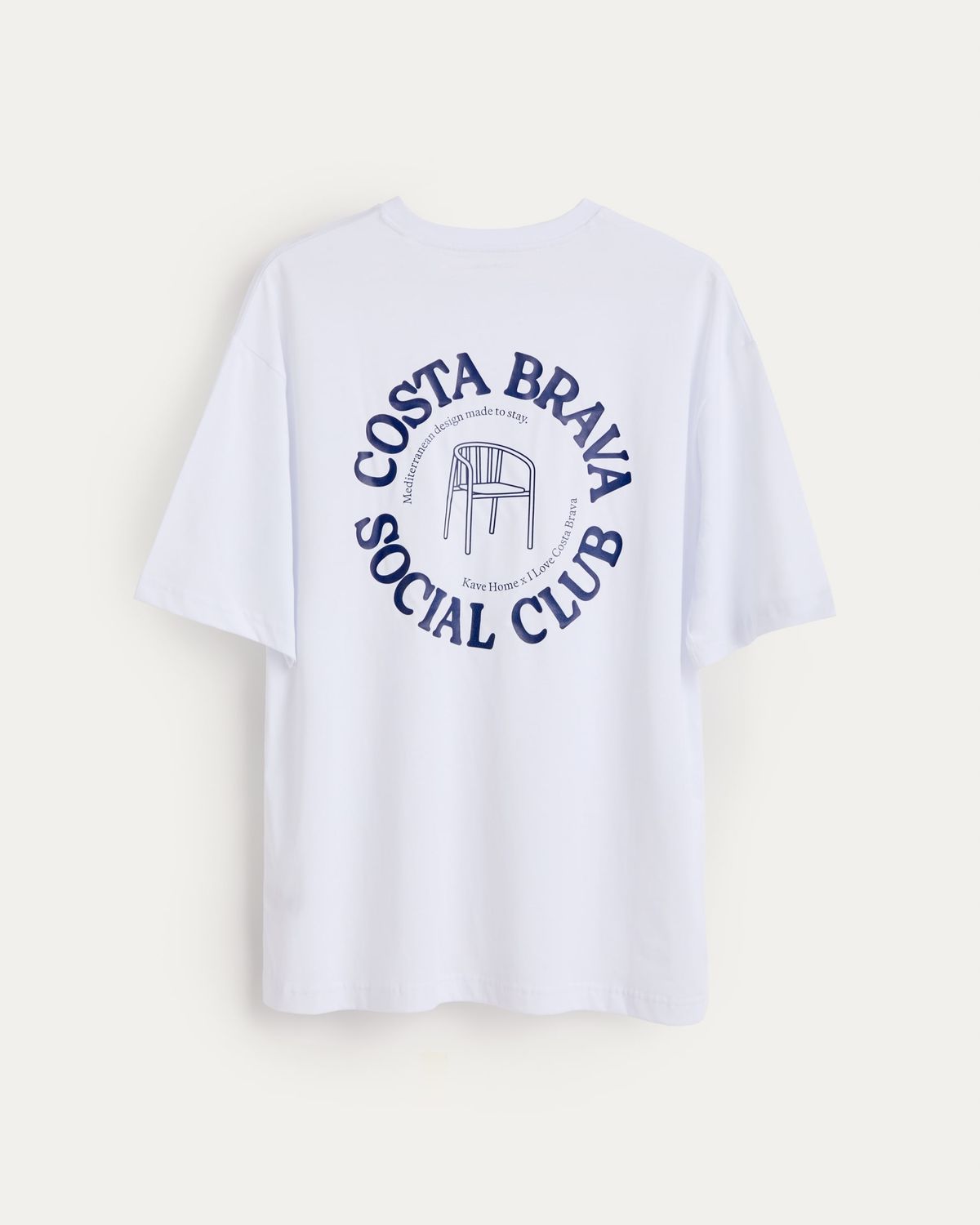 Camiseta unisex I Love Costa Brava x Kave Home 100% de algodón color blanco talla XL