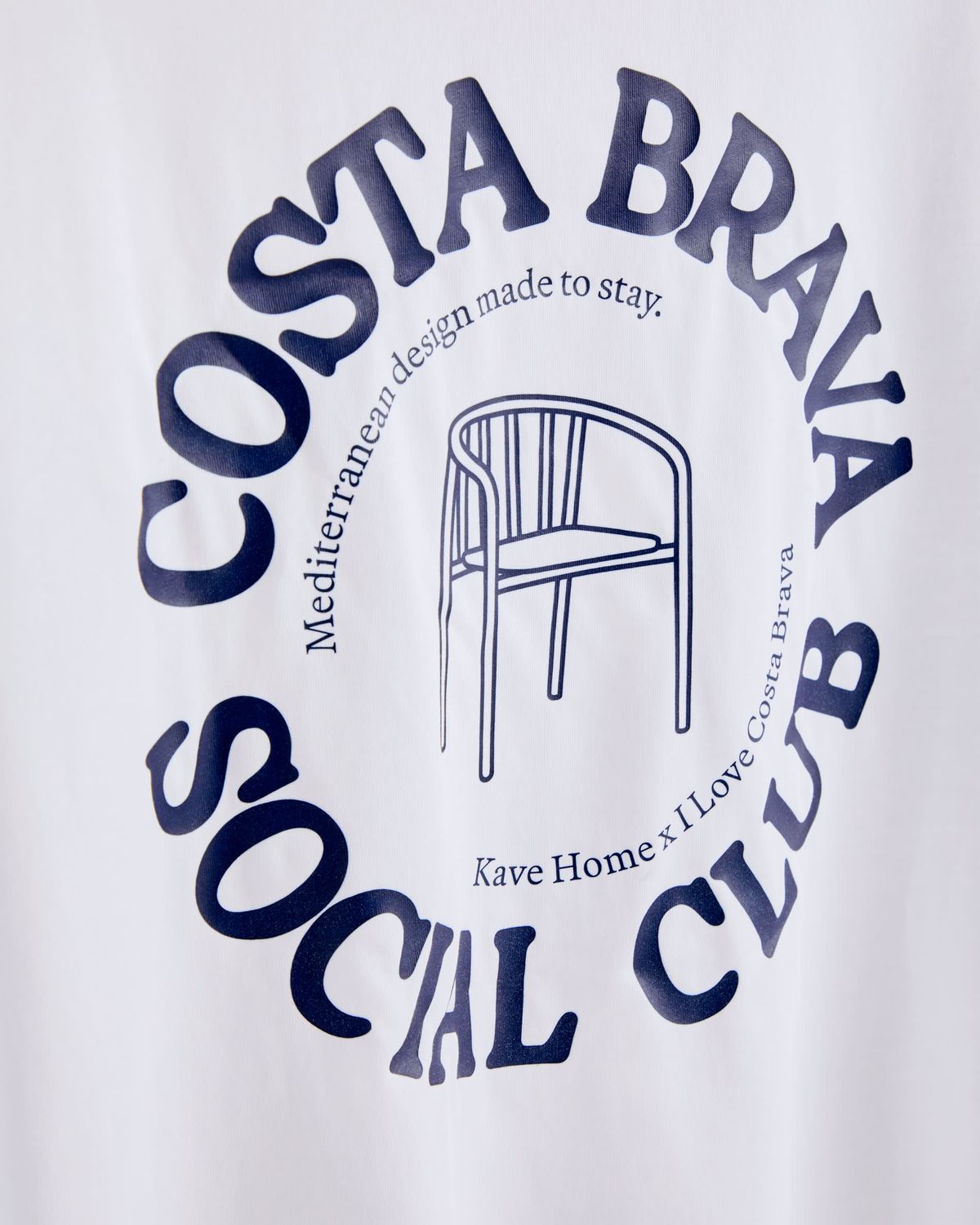 Camiseta unisex I Love Costa Brava x Kave Home 100% de algodón color blanco talla XL