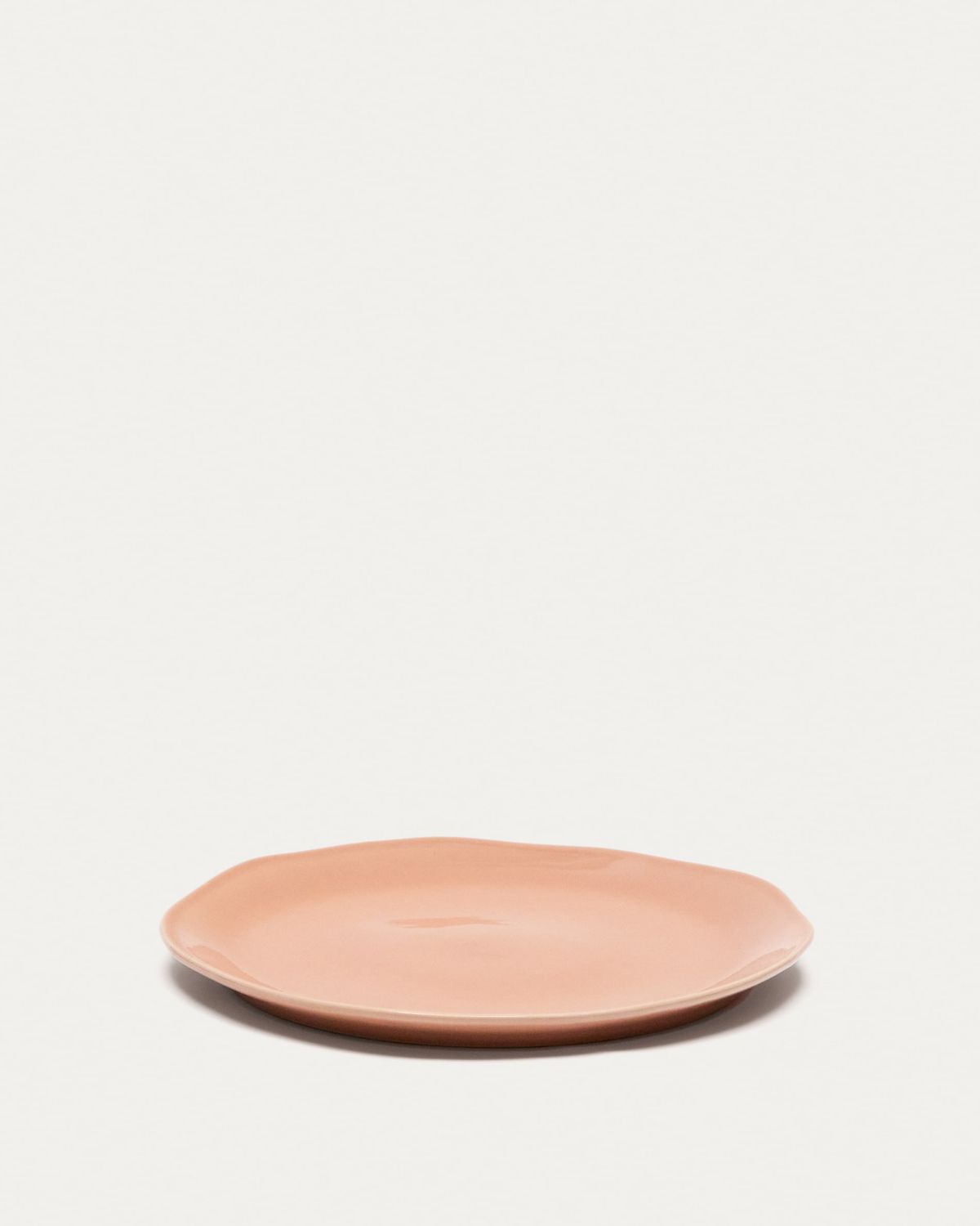 Plato plano Tiraya de cerámica rosa