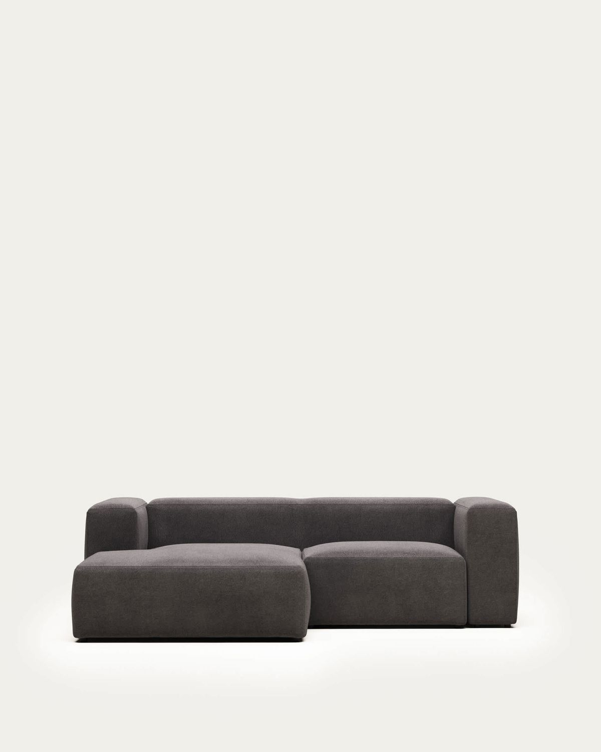 Sofá Blok 2 plazas chaise longue izquierdo gris 240 cm FR