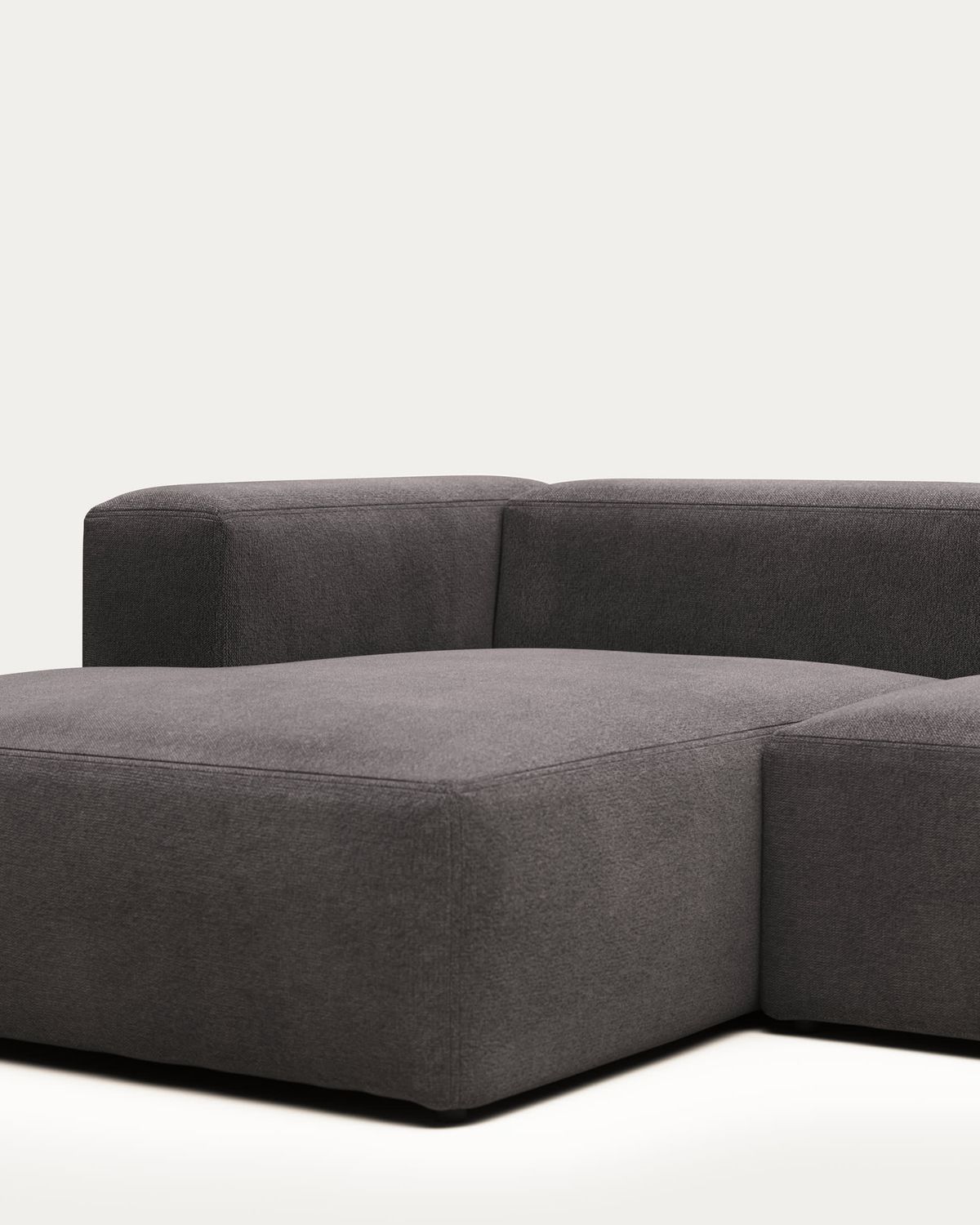 Sofá Blok 2 plazas chaise longue izquierdo gris 240 cm FR