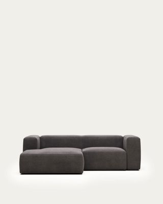 Sofá Blok 2 plazas chaise longue izquierdo gris 240 cm FR