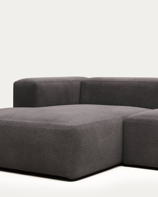 Sofá Blok 2 plazas chaise longue izquierdo gris 240 cm FR