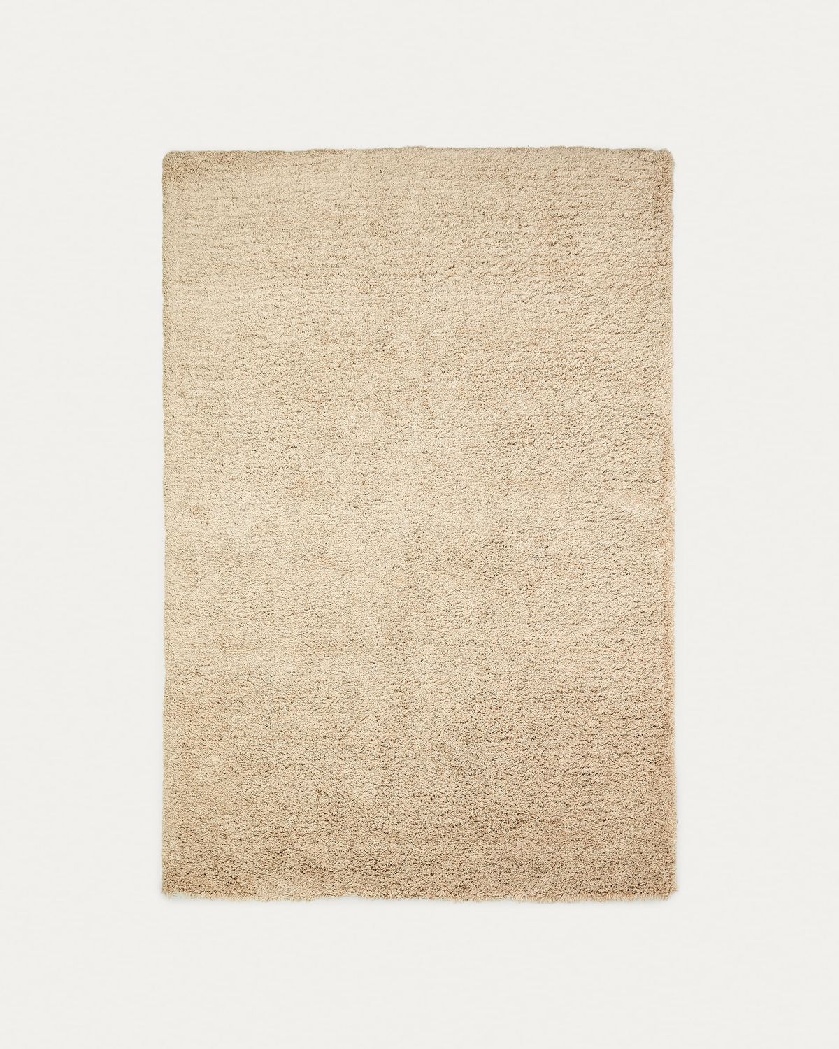 Alfombra Neade de algodón y poliéster beige 200 x 300 cm