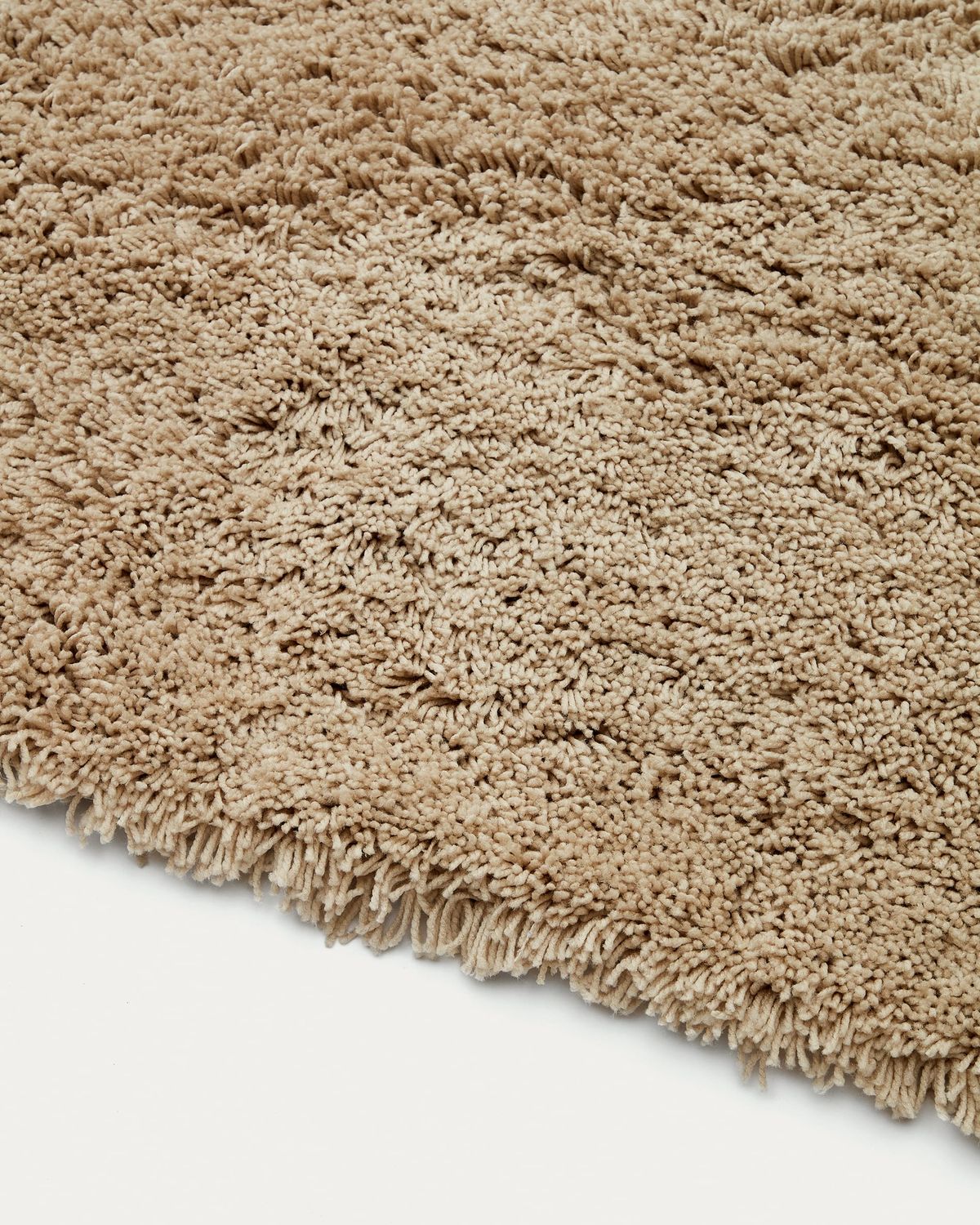 Alfombra Neade de algodón y poliéster beige 200 x 300 cm
