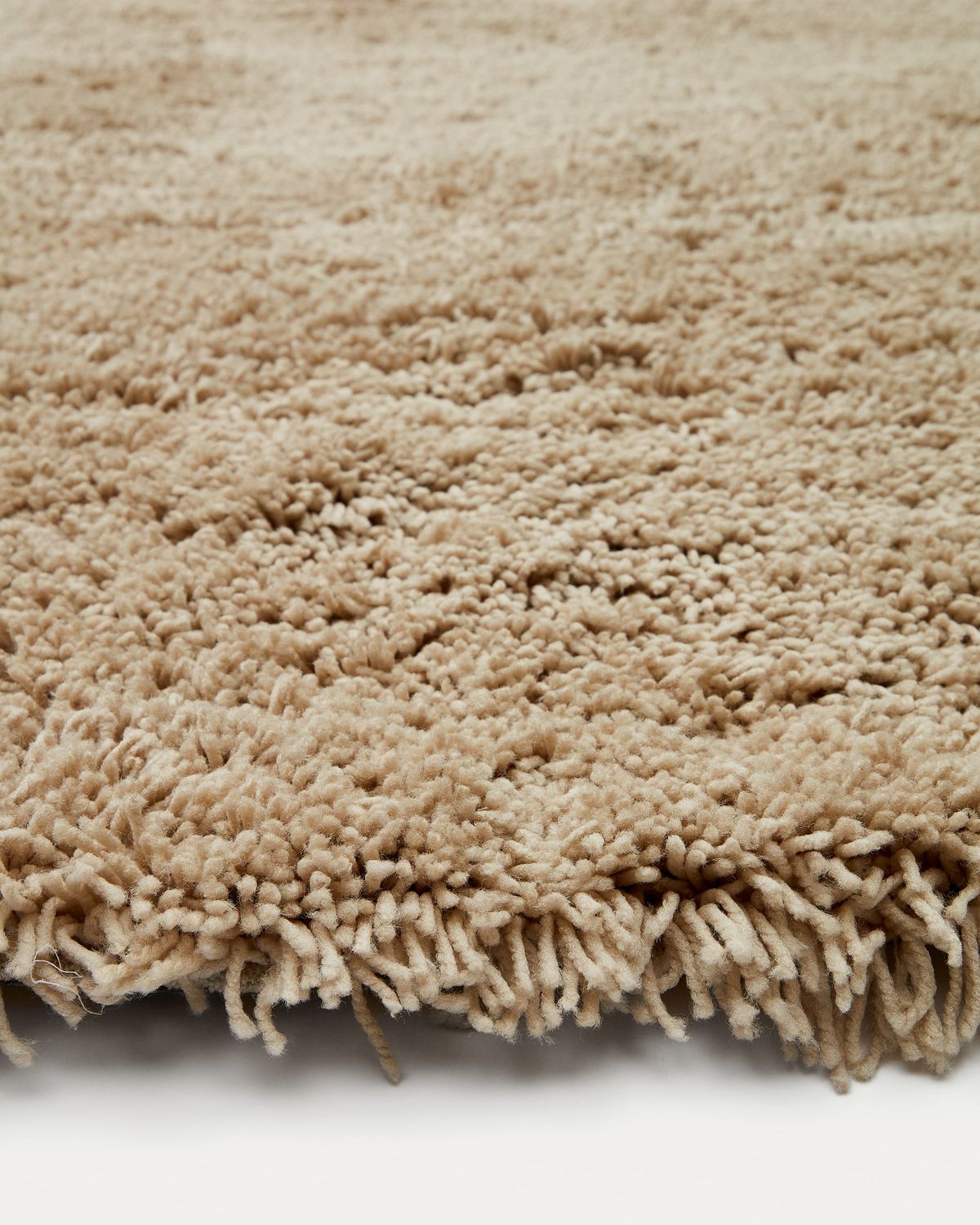 Alfombra Neade de algodón y poliéster beige 200 x 300 cm