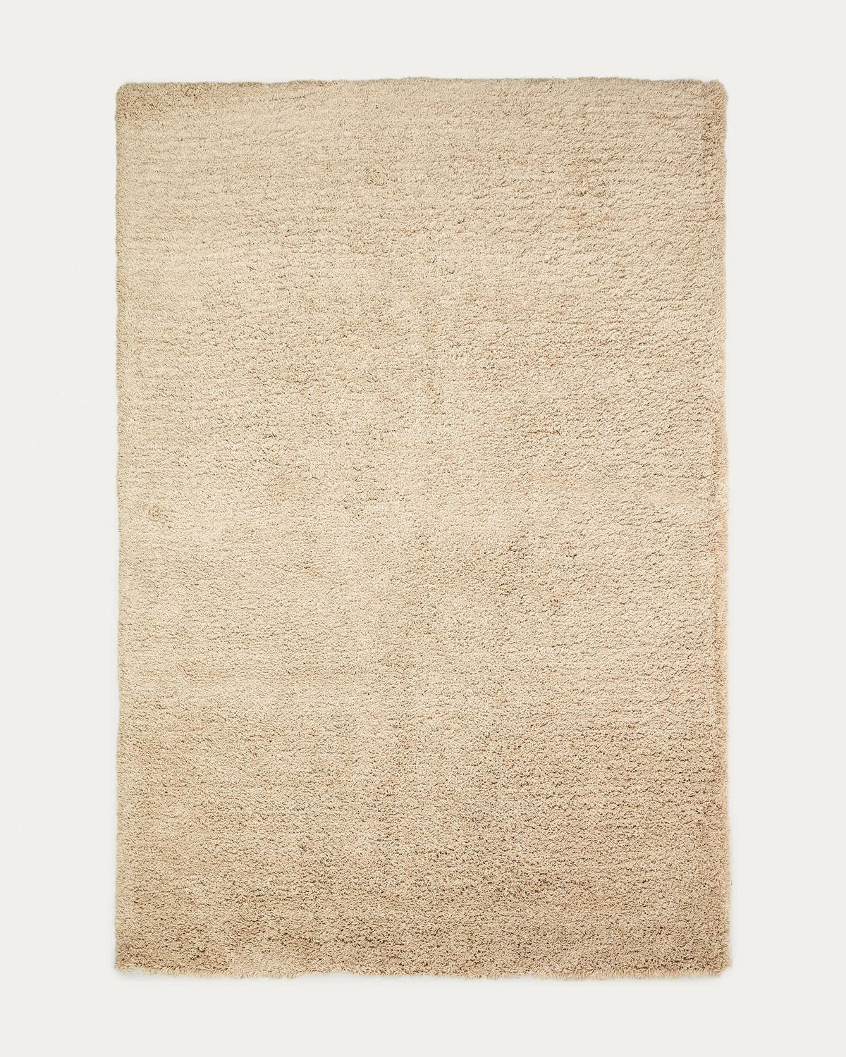 Alfombra Neade de algodón y poliéster beige 200 x 300 cm