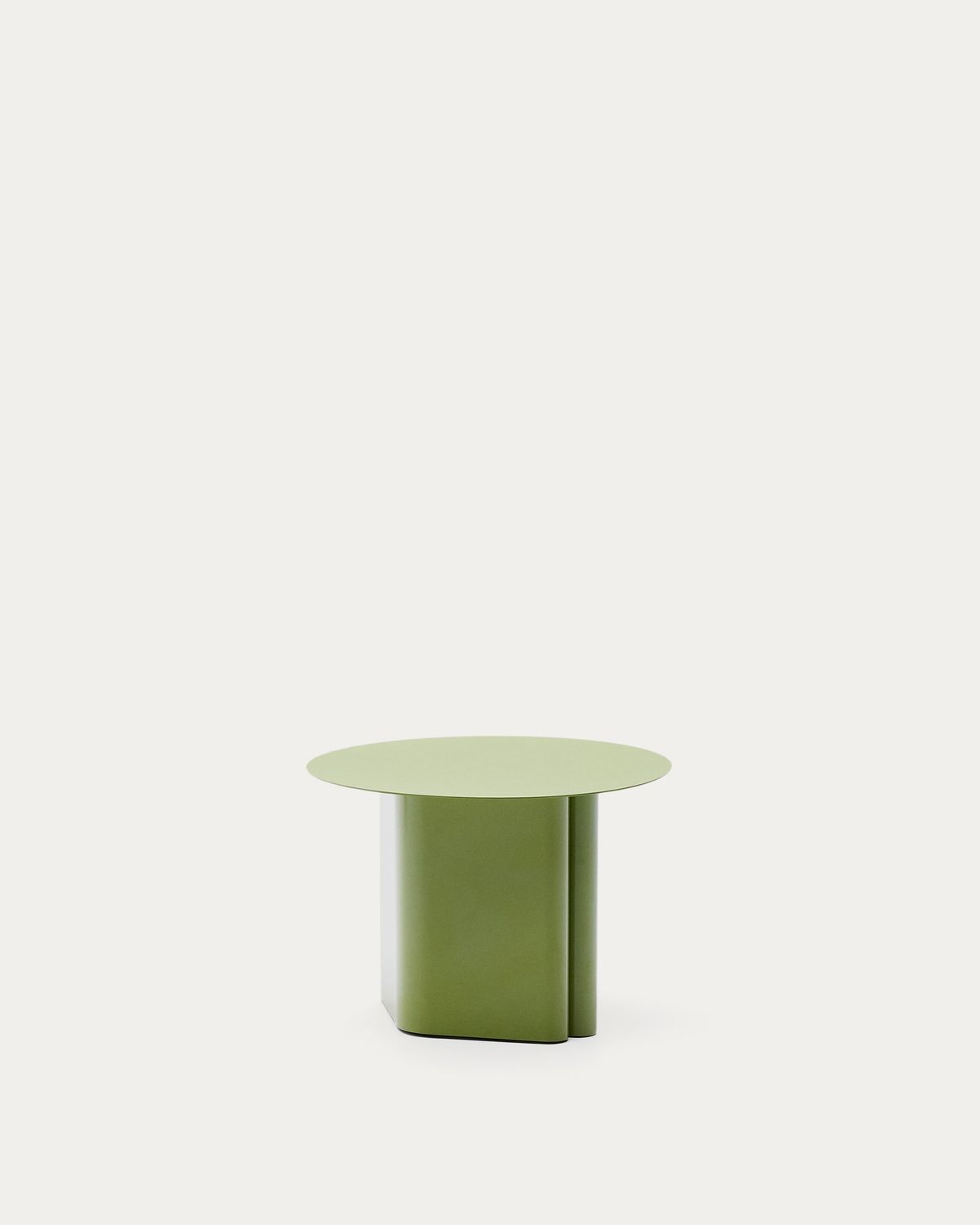 Mesa auxiliar Arvin de hierro verde Ø 55 cm