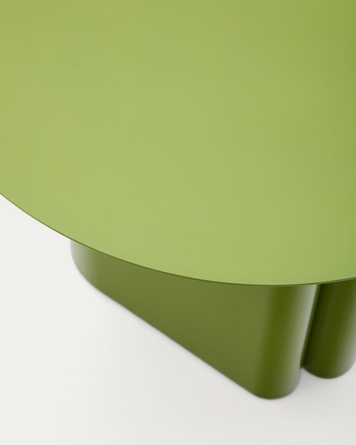 Mesa auxiliar Arvin de hierro verde Ø 55 cm