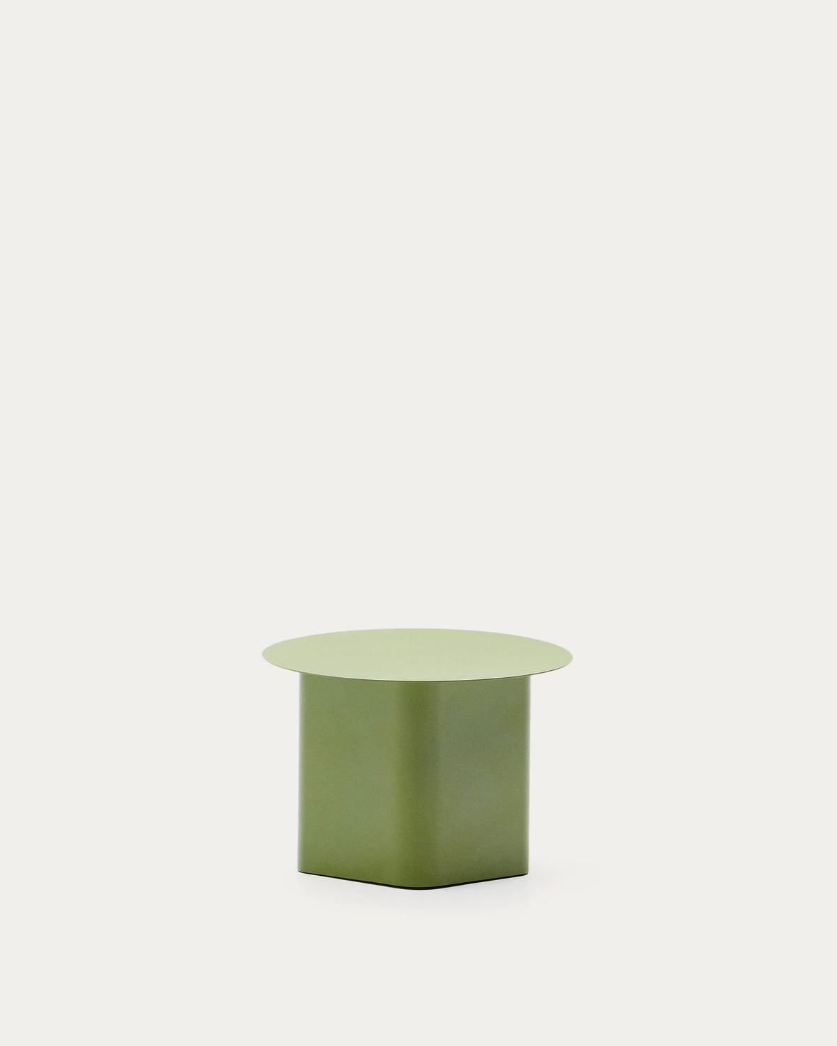Mesa auxiliar Arvin de hierro verde Ø 55 cm