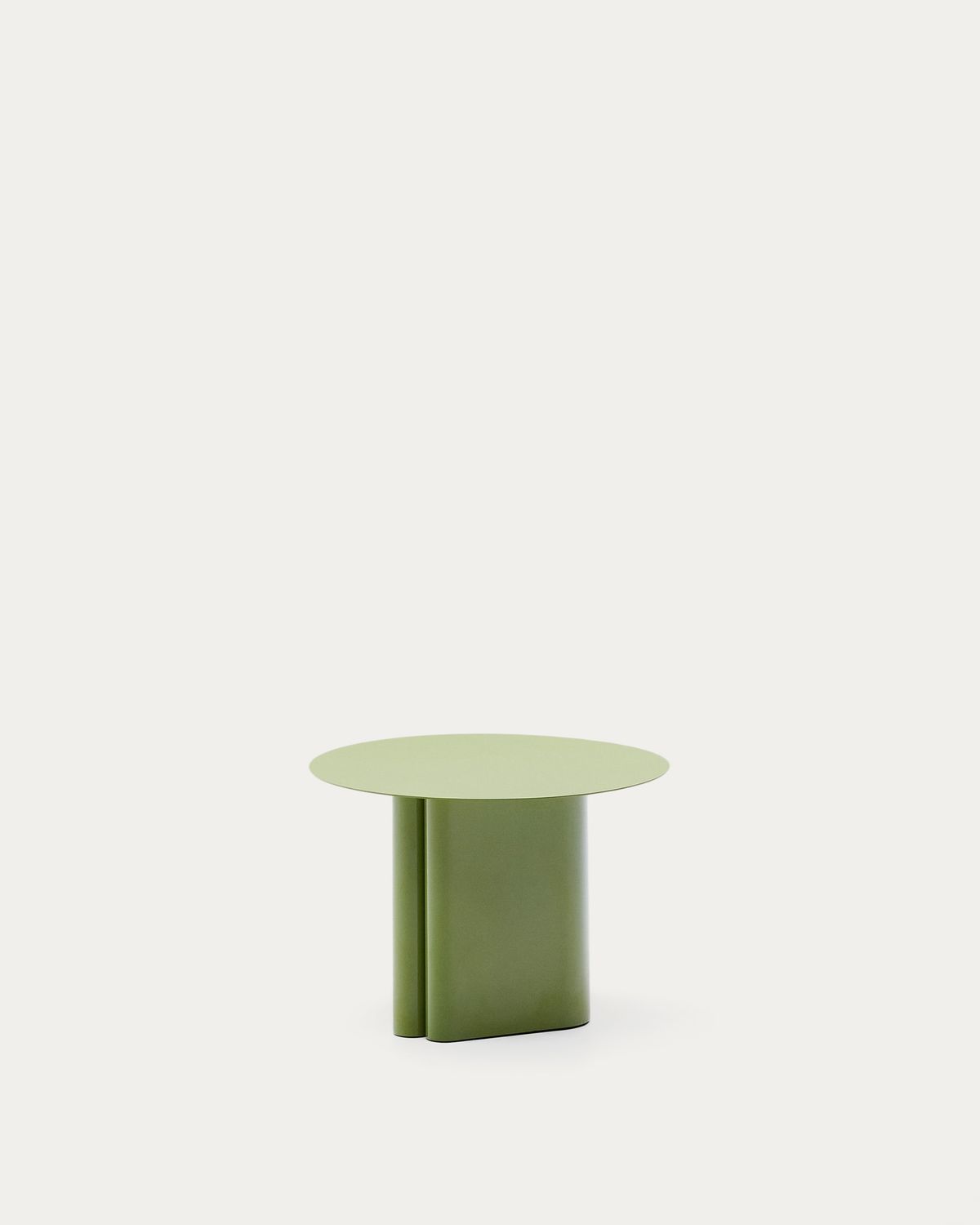 Mesa auxiliar Arvin de hierro verde Ø 55 cm