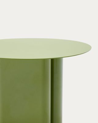 Mesa auxiliar Arvin de hierro verde Ø 55 cm