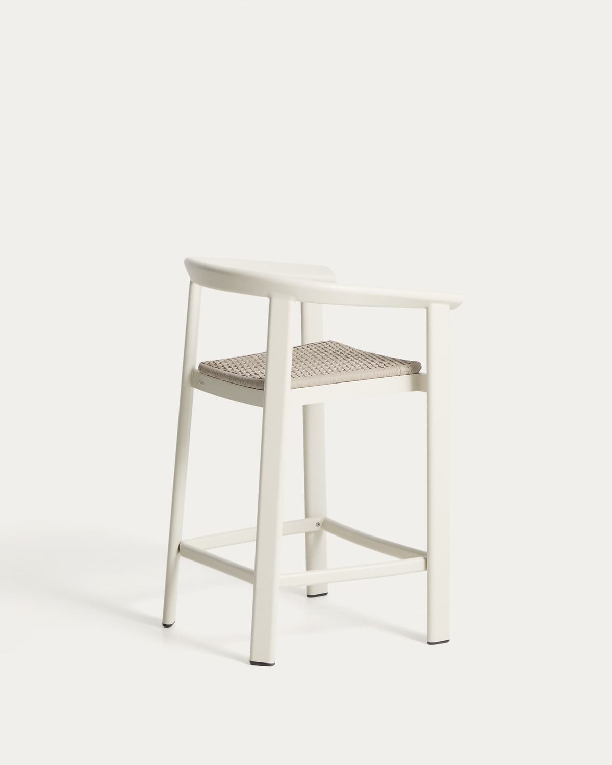 Taburete Erice de aluminio y cuerda crudo 65 cm