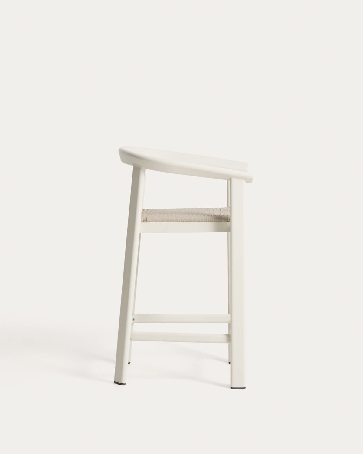 Taburete Erice de aluminio y cuerda crudo 65 cm