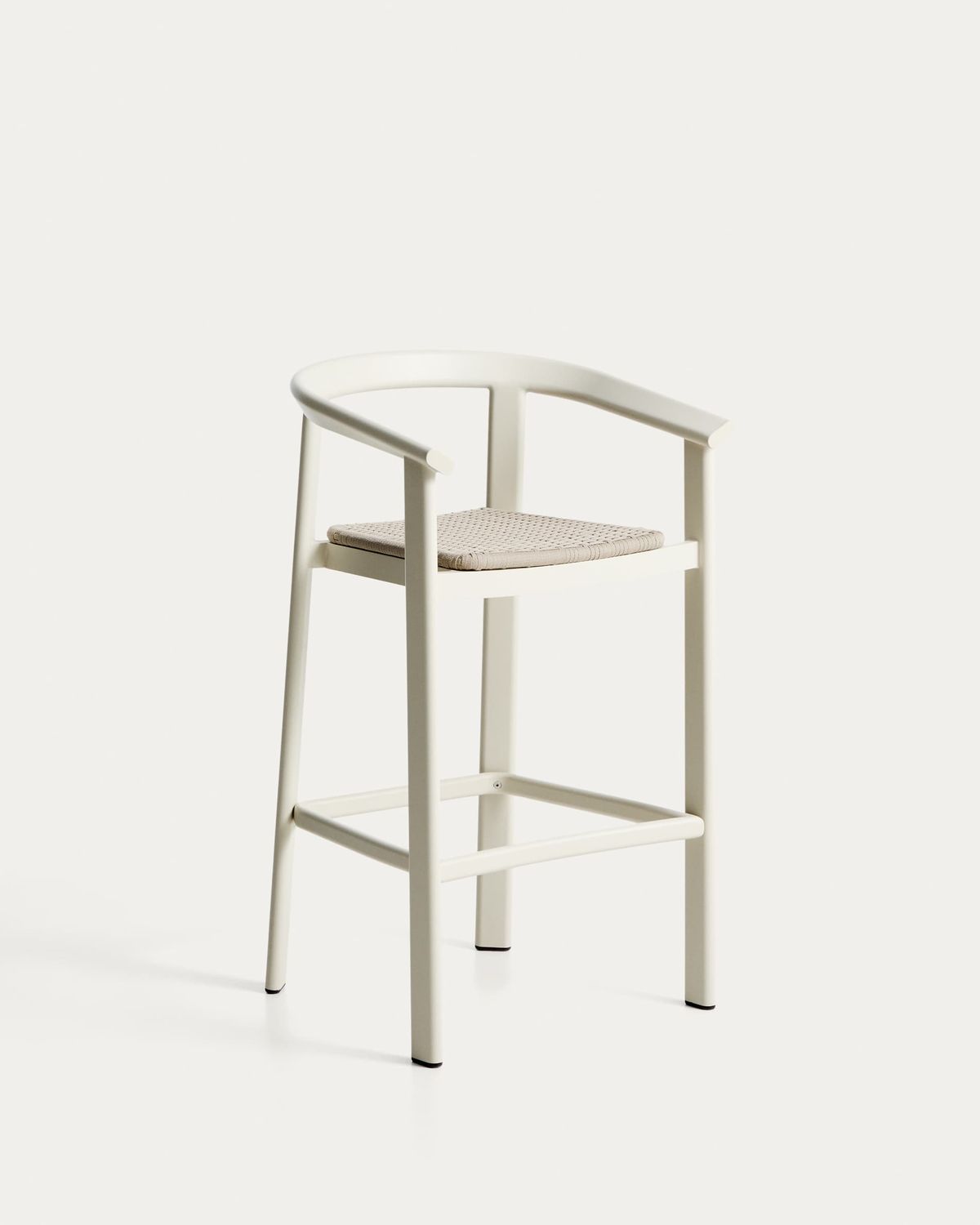 Taburete Erice de aluminio y cuerda crudo 75 cm