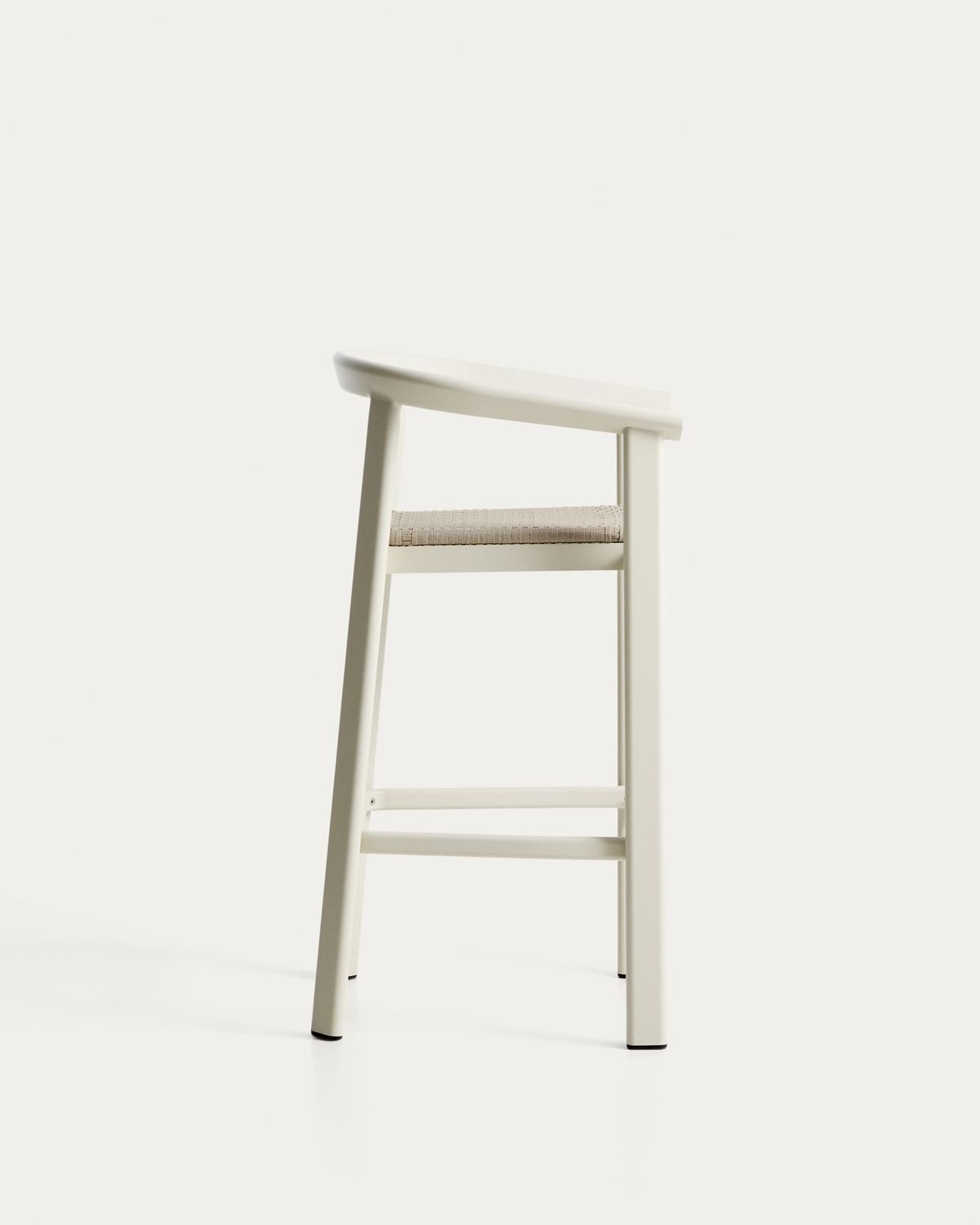 Taburete Erice de aluminio y cuerda crudo 75 cm