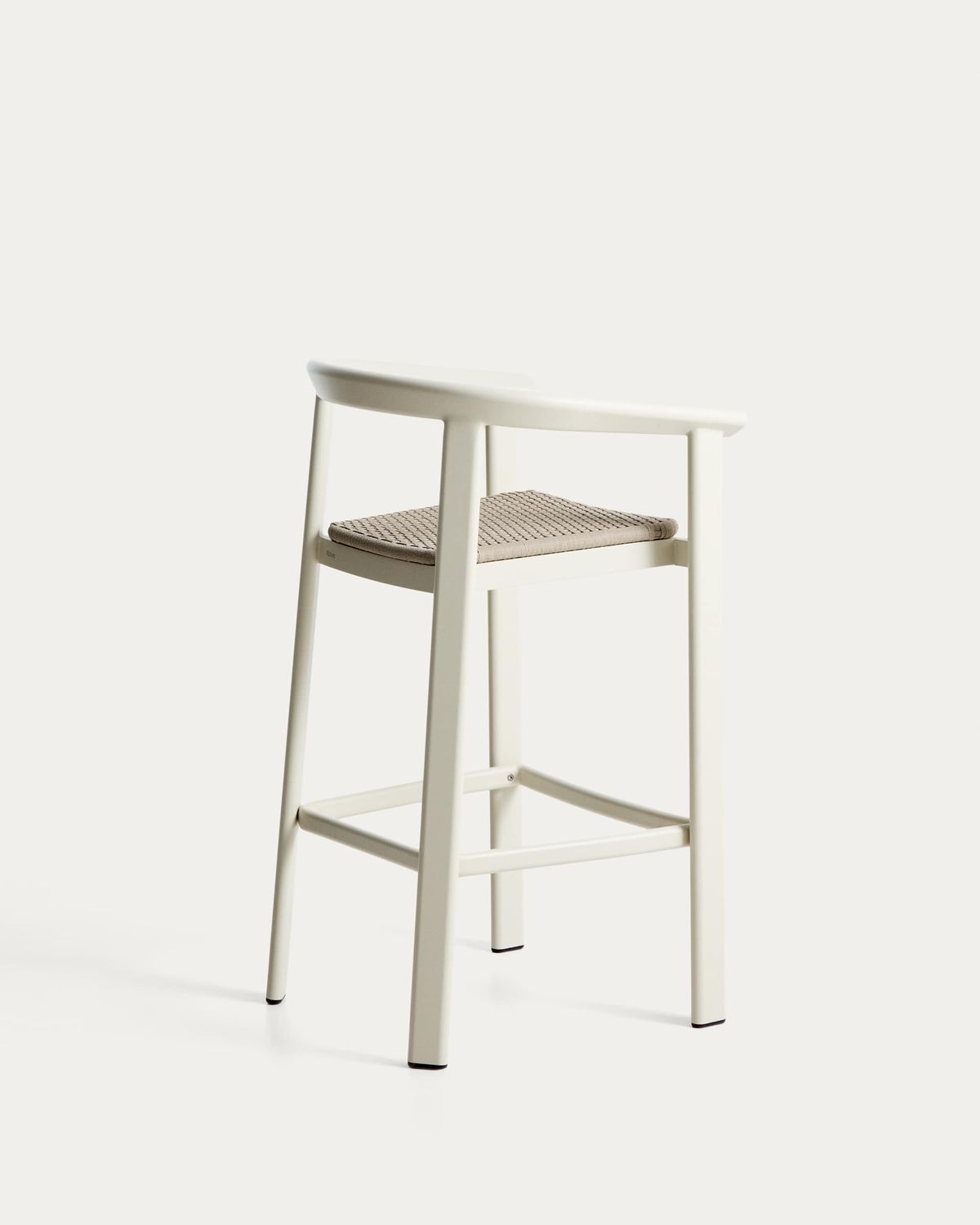 Taburete Erice de aluminio y cuerda crudo 75 cm