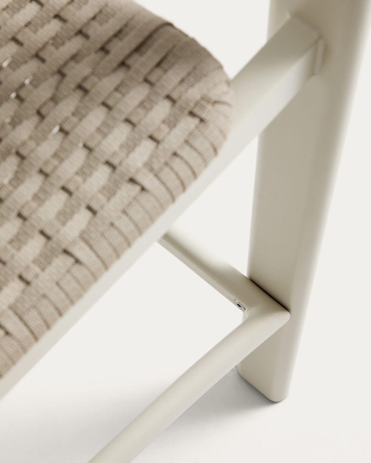 Taburete Erice de aluminio y cuerda crudo 75 cm