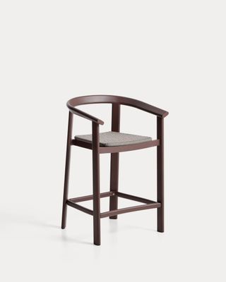 Taburete Erice de aluminio y cuerda marrón 65 cm