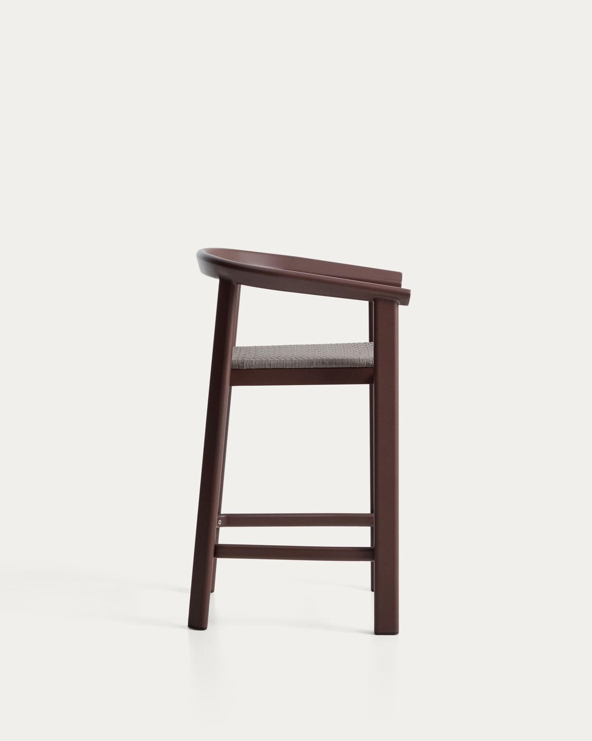Taburete Erice de aluminio y cuerda marrón 65 cm