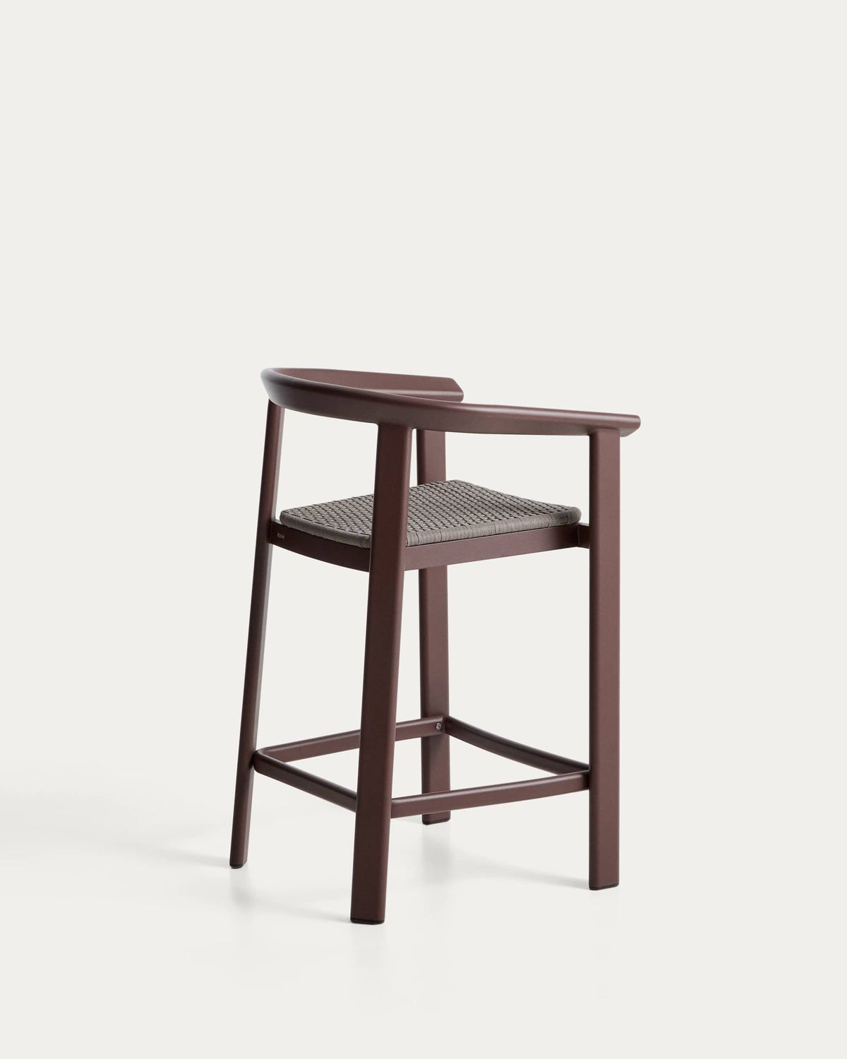 Taburete Erice de aluminio y cuerda marrón 65 cm