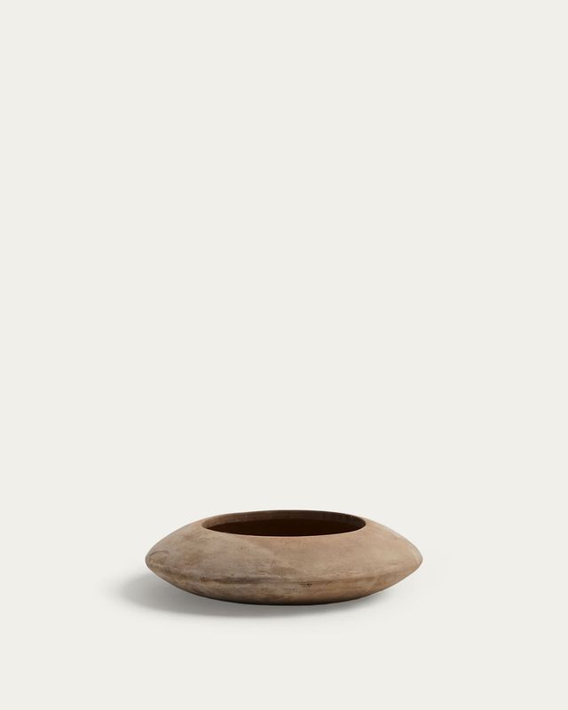 Macetero Rivor de terracota con acabado tono natural Ø 65 cm