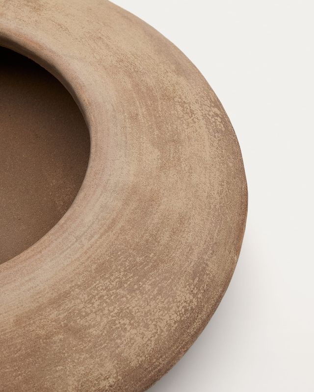 Macetero Rivor de terracota con acabado tono natural Ø 65 cm