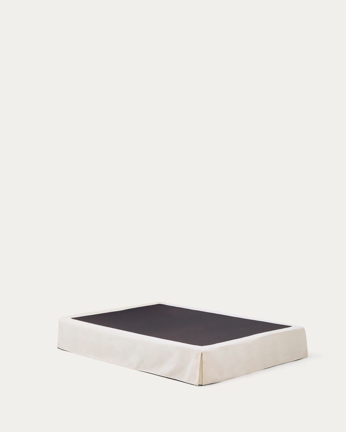 Base desenfundable Jaira de chenilla blanco para colchón de 150 x 190 cm