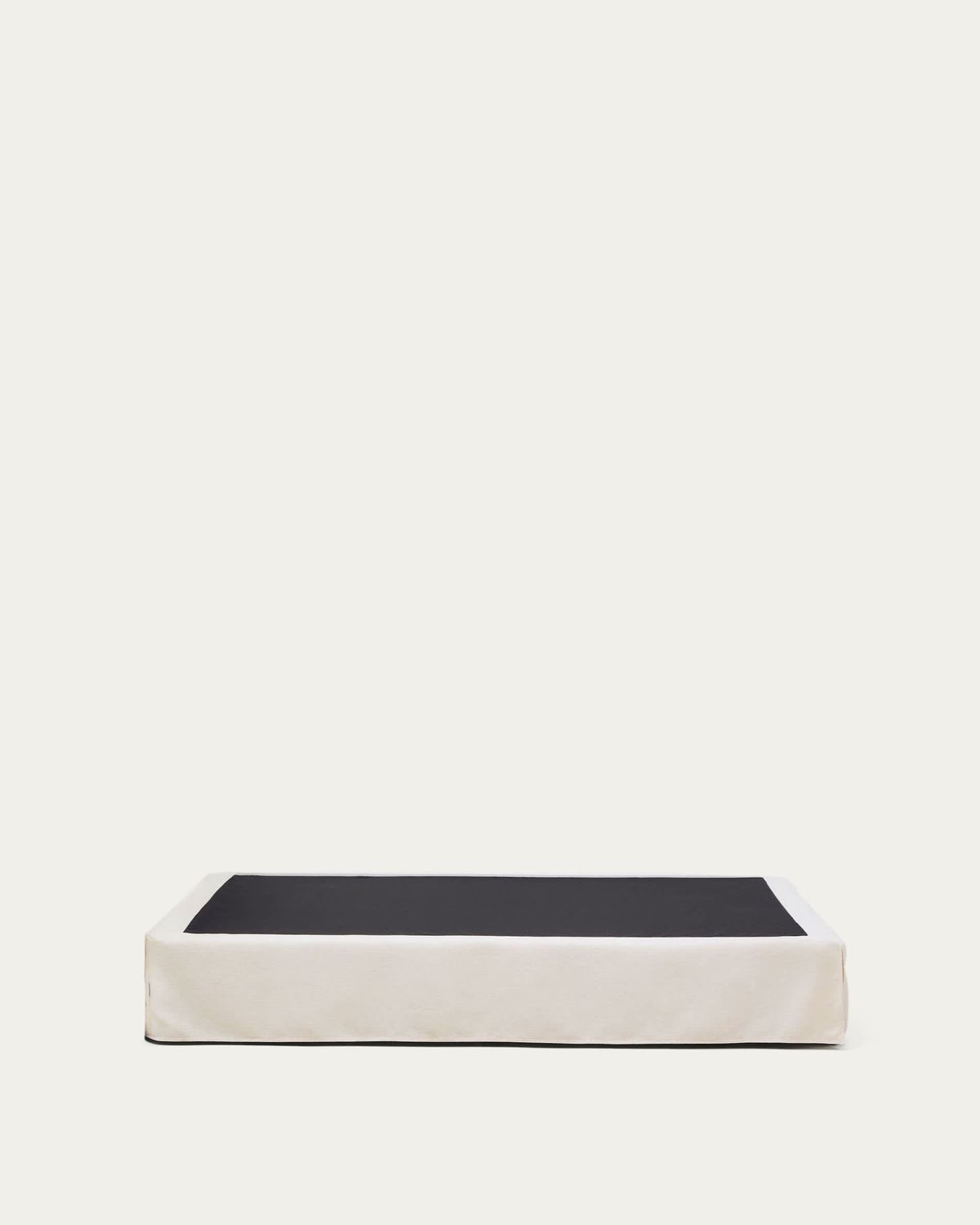 Base desenfundable Jaira de chenilla blanco para colchón de 150 x 190 cm