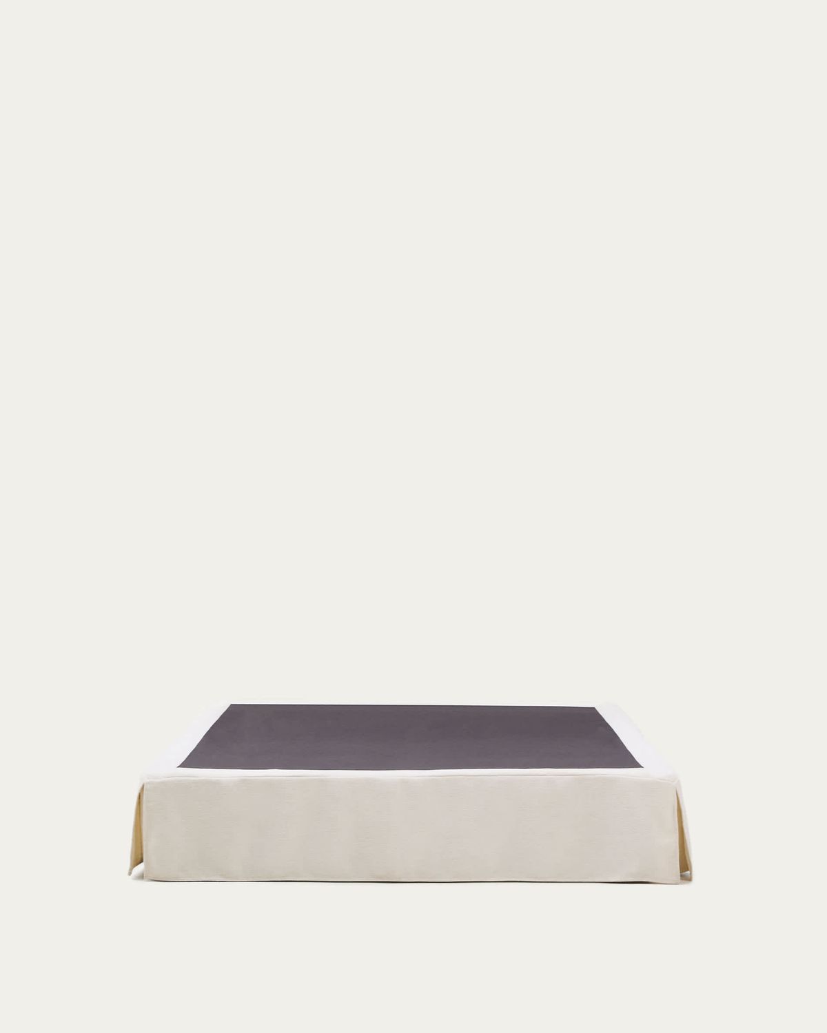 Base desenfundable Jaira de chenilla blanco para colchón de 150 x 190 cm