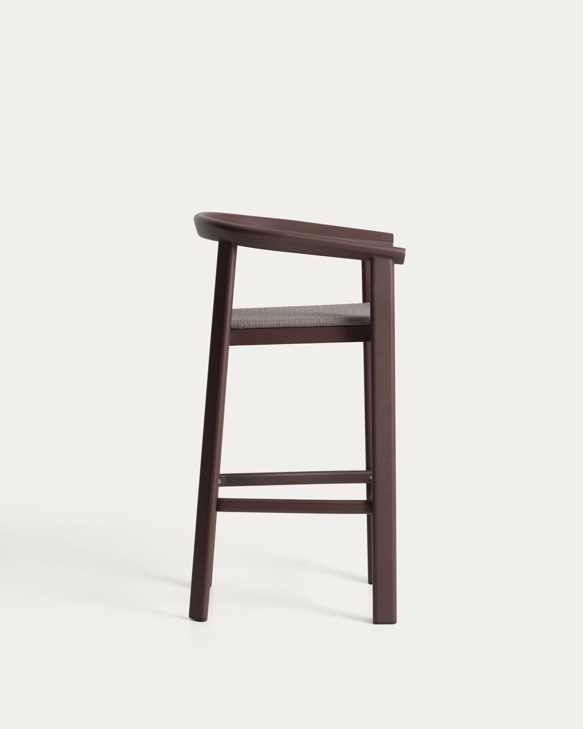 Taburete Erice de aluminio y cuerda marrón 75 cm