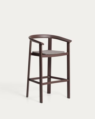 Taburete Erice de aluminio y cuerda marrón 75 cm