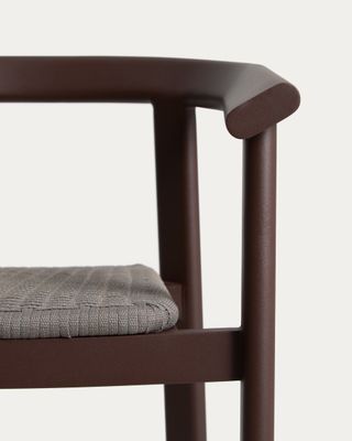 Taburete Erice de aluminio y cuerda marrón 75 cm