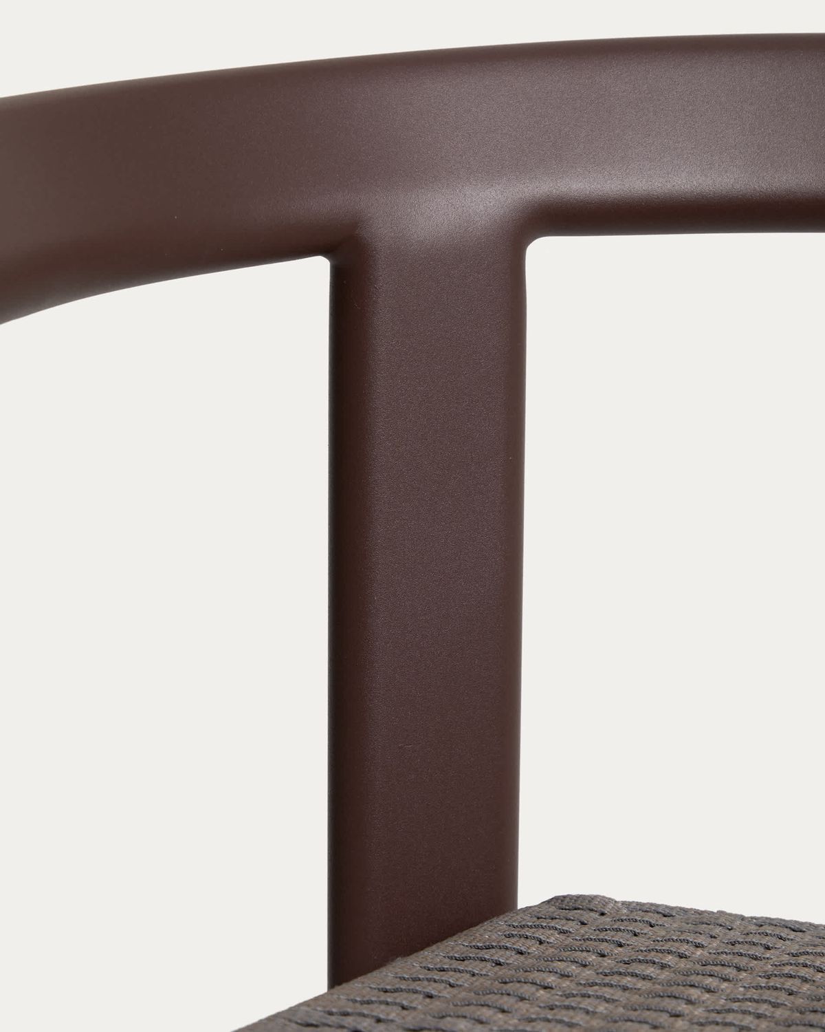 Taburete Erice de aluminio y cuerda marrón 75 cm