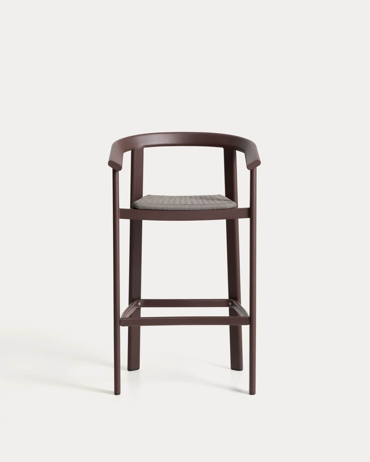 Taburete Erice de aluminio y cuerda marrón 75 cm