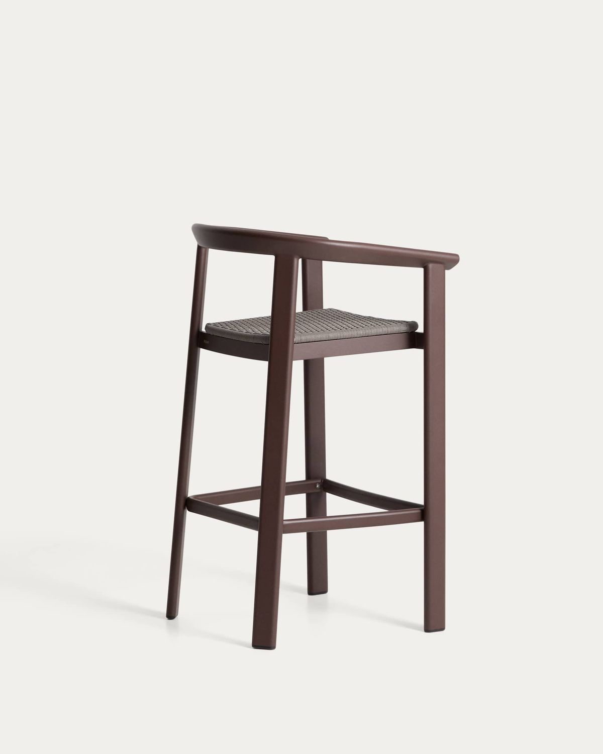 Taburete Erice de aluminio y cuerda marrón 75 cm