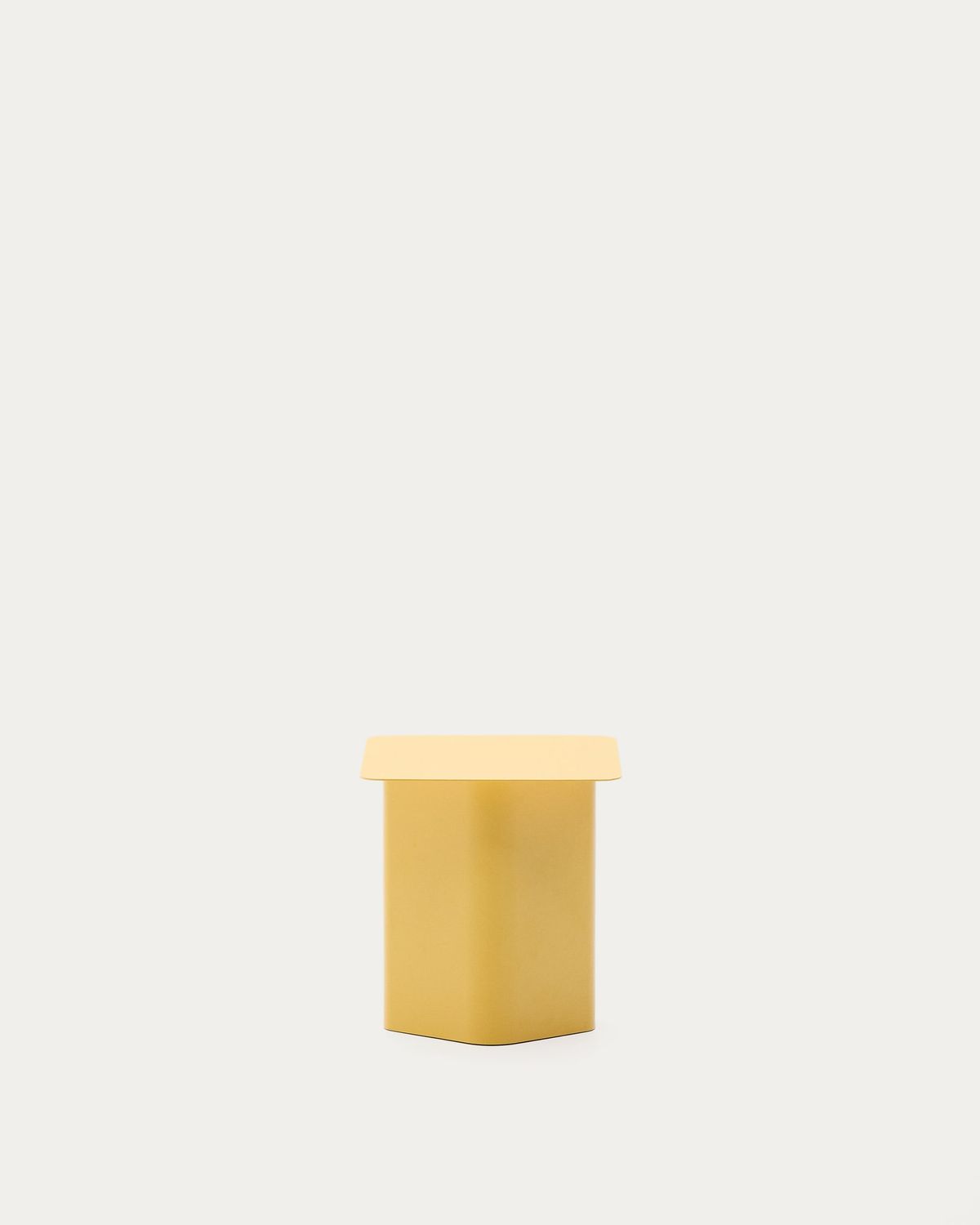 Mesa auxiliar Arvin de hierro amarillo 42 x 42 cm